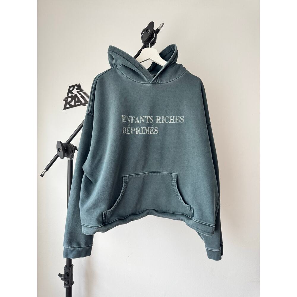Enfants Riches Deprimes ERD Logo Cropped Hoodie Faded Teal